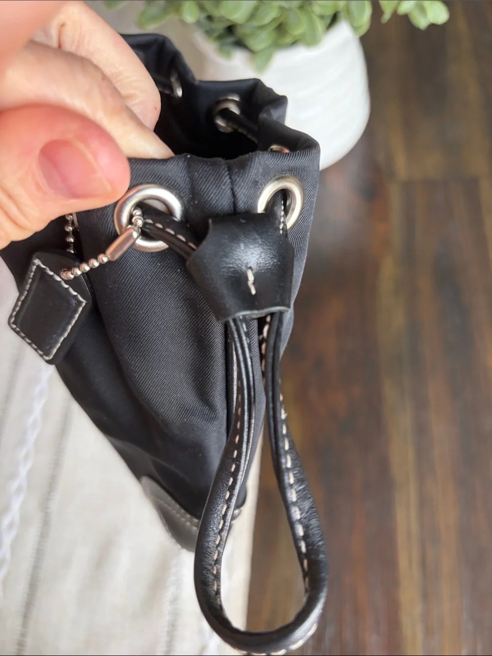 Vintage coach #8669 Mini Draw Drawstring Wristlet Pouch